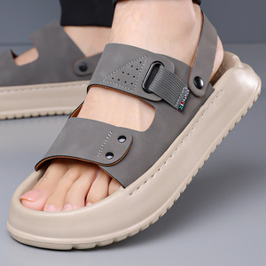 Sandales d'été pour hommes, antidérapantes, semelle EVA, décontractées, à bout ouvert, dessus en PU - Product Image 3