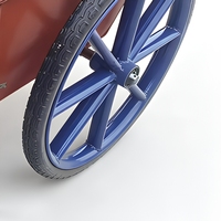 Chariot à outils en fer à deux roues, pliable, robuste, à mécanisme à engrenages, pratique et efficace, pour le transport de marchandises et les travaux de terrassement intensifs
