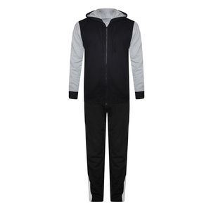 High Quality 100% Cotton Jogging Tracksuit Men's Zip up <b>Jacket</b> and Pants Best Quality Windbreaker <b>Suit</b> - Product Image 3