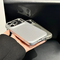 Coque de téléphone magnétique en métal coloré à dissipation thermique pour iPhone 18 Pro 17 16 15 14 Pro Max avec protection d'appareil photo et recharge, finition mate