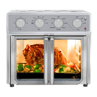 ANBOLIFE OEM&ODM Horno Freidora de Aire Inteligente de 25L No Tóxico con Control de Perilla de Puerta Abierta Desmontable y Nueva Tecnología de Calentamiento para Cocción Rápida