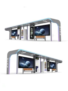 Parada de Autobús Inteligente en Oferta, Pantalla LED para Publicidad Exterior, Toldo para Espera de Autobús, Fabricación de Mobiliario Urbano - Product Image 5