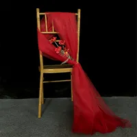 ผ้าชีฟองแฟนซีลอนวิลโลว์จีบสำหรับงานแต่งงาน,พร้อมผ้าคลุมตกแต่งเก้าอี้มีฮู้ด