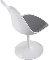 Minimalisme nordique Rose 17.5 "chaises de salle à manger en plastique et en métal chaise d'appoint tulipe pivotante pour cuisine salle à manger bureau Bar