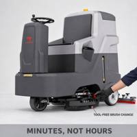 CleanHorse X6 - Fregadora de Pisos Automática para Almacenes de Carga, 4800 m2/h, Tanque de 90 L/95 L, Máquina de Limpieza de Pisos Comercial