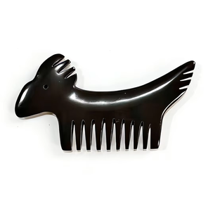 Peigne en jade noir au design original et accrocheur, outil de massage en pierre gua sha bian - Product Image 1