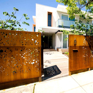 Pantalla de Privacidad Decorativa para Exteriores de Acero Corten, Arte Metálico, Pantallas de Jardín, Cercas Metálicas Cortadas con Láser en Venta, Personalizables - Product Image 2