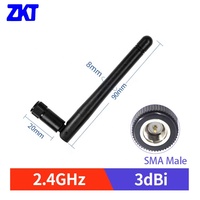 Antenne de routeur à polarisation verticale 2.4GHz impédance 50 Ohm pour SMA mâle pour répéteur de Module DTU antenne Wifi 2 4 Omni Modem Ant