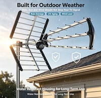 Antenne Yagi HDTV extérieure à gain élevé UHD-8910 HD, UHF VHF, longue portée, directionnelle, numérique, résistante aux intempéries, montage sur poteau de toit