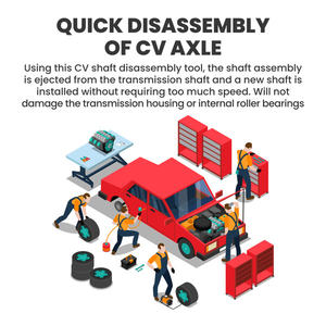 Juego de herramientas para extracción de semieje de rueda de acero DB, extractor de junta homocinética interna, martillo deslizante, herramientas de reparación BMW, estuche rígido azul - Product Image 6