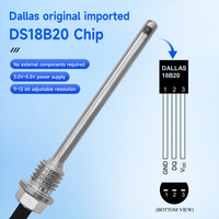 DS18B20 NTC Thermistor 1m Sensor suhu sekitar dengan pengukuran yang akurat