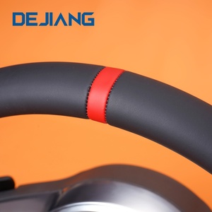 Volante de Cuero Completo para Volkswagen MK7 MK6 Golf7 Polo CC Jetta Tiguan <span class=keywords><strong>GTI</strong></span> R GTD GTS GTE R-Line, Base Plana de Alta Calidad - Product Image 6