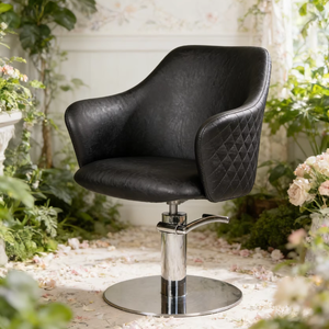 DM Wholesale Leather Foldable Height Adjustable Hair Salon Styling <b>Chair</b> for Barbershop Beauty Salon with Lift Function - Product Image 3