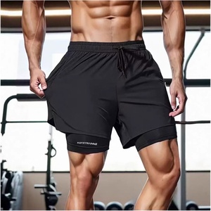 Shorts double couche personnalisés pour hommes, essentiels pour la course, cargo, en jean, de basketball, ensemble de créateur, en maille, pour la gym, Muay Thai, en silicone, gainants - Product Image 1