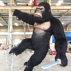 Modèle de gorille animatronique fait à la main avec fourrure, équipement d'intérieur pour parc d'attractions, King Kong - Product Image 3