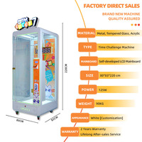 Machine à griffes miniature commerciale personnalisée à monnayeur, avec fonction de minuterie et lumières LED, pour centre commercial et salle d'arcade, pour la distribution de jouets en peluche