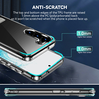 Étui de téléphone portable résistant aux chocs avec Rotation à 360 degrés, étui Transparent Transparent pour Samsung S23 Plus