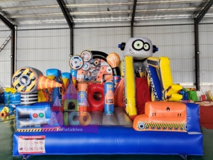 Château gonflable géant sur le thème des robots commerciaux avec toboggan pour événements et divertissements pour enfants - Product Image 1