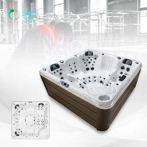 Vasca Idromassaggio LED con Getti Approvata CE in Acrilico per Massaggi, Spa da Esterno Fuori Terra per 6 Persone a Prezzo di Fabbrica - Product Image 5