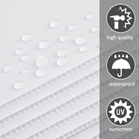 Feuilles de plastique cannelées blanches de 4mm Coroplast Panneau d'affichage en plastique ondulé Panneau de signalisation de 4x8 verges Feuille de coroplast