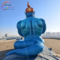 Mascotte gonflable géante de 6 m, personnage de dessin animé bleu, décoration d'activité, accessoire publicitaire