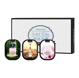 3 uds Kit de perfume sólido desodorante deslizante para mujer perfume mini cuerpo portátil perfumado fragancia sólida caja de regalo para Festival