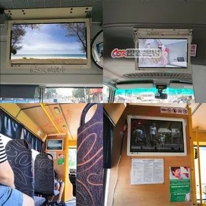 QZ-2151W 21.5 इंच फ्लिप डाउन एचडी एलसीडी सिटी बसों की निगरानी v/HD-MI इनपुट वाहन एलसीडी वीडियो डिस्प्ले स्क्रीन बस एलसीडी मॉनिटर