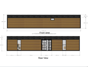 20 & 40 FT Design Moderno Expansível Recipiente Pré-fabricado De Madeira Cor Jardim Casa Jardim Espaço Vivo Quarto Férias Em Família - Product Image 4