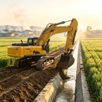 Excavatrice sur chenilles hydraulique haute puissance 55 tonnes 400 CV SH600, Tracteur-pelleteuse lourd pour travaux de terrassement et miniers