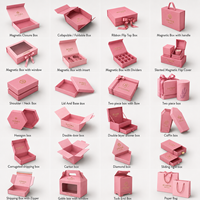 Boîte à colis en carton ondulé personnalisée avec impression recto-verso, emballage en papier recyclé coloré, boîte d'expédition rose pour vêtements et t-shirts