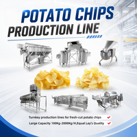 Ligne de production entièrement automatique de chips et de bâtonnets de pommes de terre 2000 kg/h, certifiée CE, haute productivité