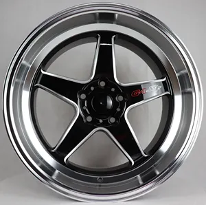 JT142ล้ออลูมิเนียม5 Spoke 15 16 17 18นิ้ว Auto Rims 18 5X114.3 Custom ล้อสำหรับรถยนต์