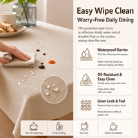 Nappe carrée en polyester unie, infroissable et anti-taches, style européen, personnalisable pour la maison, les mariages et les banquets
