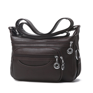 Solid Color Shoulder <b>Handbags</b> Women PU Leather <b>Small</b> Zipper Crossbody Bags - Product Image 2