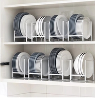Étagère de cuisine en fer pour comptoir, organiseur de vaisselle avec égouttoir pour rangement dans les armoires