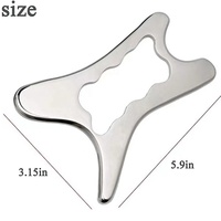 Outil de massage corporel du visage et du cou avec logo personnalisé forme en H massage de thérapie GuaSha grattage du corps en acier inoxydable 304