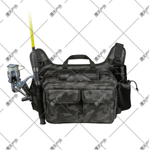 Bolsa de pesca, bolso de hombro táctico de camuflaje, tela Oxford multiusos, 31,6x18,3x36,3 cm, para pesca en el mar, para hombre - Product Image 2
