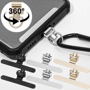 Juntas de Metal giratorias de 360 grados, Clip de parche, anticaída, antipérdida, de acero inoxidable, cordón para teléfono móvil, Pestaña de sujeción de 0,2mm - Product Image 2
