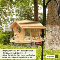 Mangeoire à oiseaux suspendue en bois massif FSC, écologique, DIY, maison à oiseaux à graffiter, mangeoire extérieure pour graisse animale, simple, 1,0 kg