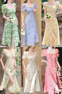 ชุดเดรสผู้หญิงสไตล์วินเทจ ลายลูกไม้ฉลุ  ขายส่ง ราคาสุดคุ้ม  ดีไซน์ปักลายดอกไม้  กระโปรงยาว  สำหรับฤดูร้อน - Product Image 5