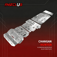 FASTCULB CHANGAN HUNTER Protection 5/8mm, couvercle antidérapant en alliage d'aluminium imperméable pour moteur, aluminium naturel, modèle original 2024