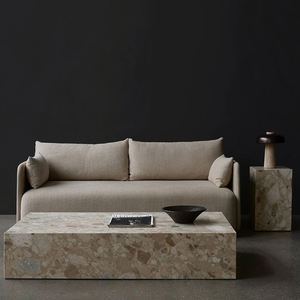 Petite table basse minimaliste de luxe en marbre naturel classique grande table basse nordique Kunis Breccia bloc de socle en marbre - Product Image 2