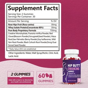Bonbons gélifiés à la protéine <span class=keywords><strong>de</strong></span> lactosérum naturelle, produits <span class=keywords><strong>de</strong></span> beauté pour adultes, améliorant les hanches et les fesses, avec des bienfaits éclaircissants pour la peau - Product Image 6