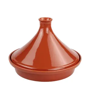 Atacado personalizado tajine marroquino placas de louça cerâmica conjunto com tampa bonito