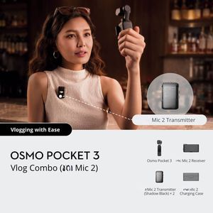 Cámara Gimbal de Bolsillo CMOS de 1 Pulgada Osmo Pocket 3 para Momentos en Movimiento, AR 3D, Wi-Fi, Resistente al Agua y a los Golpes, Aluminio/Plástico, SD de 1 TB - Product Image 4