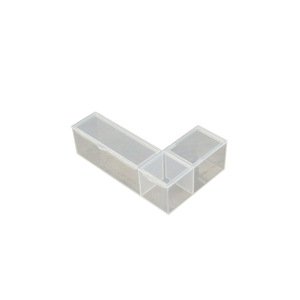 Transparent L-Shaped Storage <b>Box</b> 8.9x5.7x2.5cm With Compartments For Fishing <b>Tackle</b> Desktop Organizer - Product Image 5