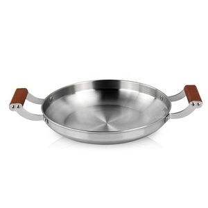 Sartenes de <span class=keywords><strong>Paella</strong></span> de acero inoxidable de alta calidad con doble ASA, diseño moderno, utensilios de cocina Premium, fábrica directa, amigables con los mariscos - Product Image 3
