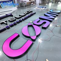 Fabricant d'enseignes de magasin RGB de grande taille, enseignes électroniques, enseignes commerciales, lettres en acrylique 3D, enseignes LED, logo personnalisé