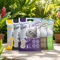 Litière pour chat en bentonite à absorption élevée, livraison rapide, échantillon gratuit, granulométrie dure, facile à ramasser, sable de bentonite naturel, directement de l'usine