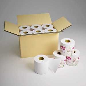 Papier toilette en pulpe de bambou, 12 rouleaux par paquet, tissu doux et confortable, rouleaux de papier toilette, fabricant OEM - Product Image 3